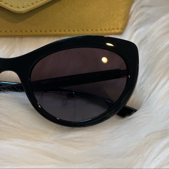 Dolce & Gabbana #6124 Black/ Light Grey Ombré lens Cat Eye Sunglasses - Picture 5 of 16